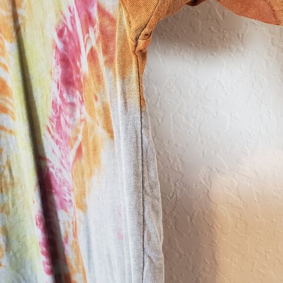 ID by Next Level Gray Tie Dye T-Shirt Unisex Women's Medium Casual Weekend Day - Picture 4 of 7